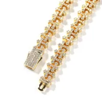 CROSS NECKLACE FOR MEN FASHIONABLE LUXURY - ZIRCONIA CROSS PENDANT DOUBLE SIDED – Image 3
