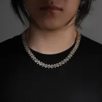 CROSS NECKLACE FOR MEN FASHIONABLE LUXURY - ZIRCONIA CROSS PENDANT DOUBLE SIDED – Image 5