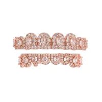 VINTAGE FULL CZ STONE TEETH CAPS - HIP HOP STYLE ELEGANT ICED OUT COLORS ZIRCON TEETH – Image 4