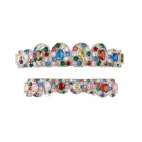 VINTAGE FULL CZ STONE TEETH CAPS - HIP HOP STYLE ELEGANT ICED OUT COLORS ZIRCON TEETH – Image 1