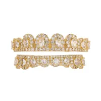 VINTAGE FULL CZ STONE TEETH CAPS - HIP HOP STYLE ELEGANT ICED OUT COLORS ZIRCON TEETH – Image 3