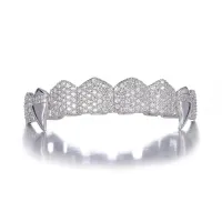 VAMPIRE BLING FULL MICRO PAVE CUBIC ZIRCON TEETHGRILLS- HALLOWEEN GRILLS – Image 3