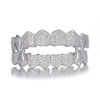 VAMPIRE BLING FULL MICRO PAVE CUBIC ZIRCON TEETHGRILLS- HALLOWEEN GRILLS – Image 4