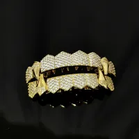 VAMPIRE BLING FULL MICRO PAVE CUBIC ZIRCON TEETHGRILLS- HALLOWEEN GRILLS – Image 9
