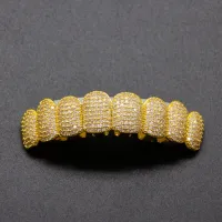 T-SQUARE 8 TEETH COPPPER TEETH - HIP HOP 5A+CZ STONE TEETH  GRILLZ – Image 6