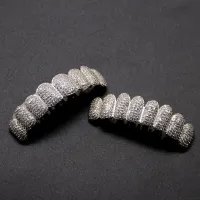 MICRO PAVE TOP & BOTTOM CHARM GRILLS - TEETH GRILLZ ICED OUT – Image 2