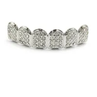 6/6  ICED OUT FULL CZ STONES- 5A+ CUBIC ZIRCON TOOTH CAP  – Image 1