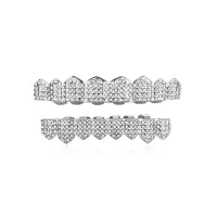 TP GRRILLZ FIT GOLD SILVER COLOUR  ICED OUT - MICRO PAVE CUBIC – Image 7