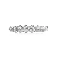 TP GRRILLZ FIT GOLD SILVER COLOUR  ICED OUT - MICRO PAVE CUBIC – Image 5