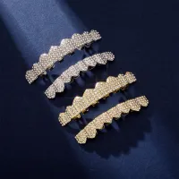 TP GRRILLZ FIT GOLD SILVER COLOUR  ICED OUT - MICRO PAVE CUBIC – Image 13