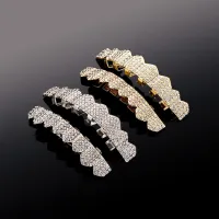 TP GRRILLZ FIT GOLD SILVER COLOUR  ICED OUT - MICRO PAVE CUBIC – Image 11