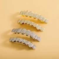 TP GRRILLZ FIT GOLD SILVER COLOUR  ICED OUT - MICRO PAVE CUBIC – Image 12