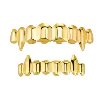 8/8 GLOSSY GRILLZ TEETH TOP & BOTTOM - VAMPIRE COSPLAY DENTAL GRILLZ – Image 1