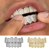 SIFISRRI CZ STONES TEETH GRILLZCAPS - CUBIC ZIRCONIA ICED OUT  MICRO PAVE MOUTH TOOTH  – Image 7