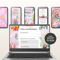 Mermaid Birthday Party Invitation – Image 4