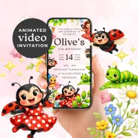 Ladybug Birthday Party Invitation – Image 1
