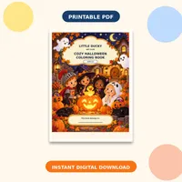 Cozy Halloween Coloring Book - Ages 6-8 – Image 1