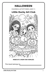 Halloween Coloring & Activity Booklet – Ages 7+ – Image 1