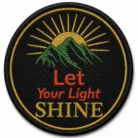 Let Your Light Shine Embroidered Patch – Image 4