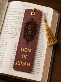 Lion of Judah Leather Bookmark – Image 1