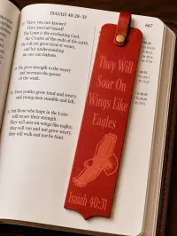 Soar Like An Eagle Leather Bookmark – Image 1