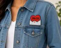 John 3:16 Heart Embroidered Patch – Image 4