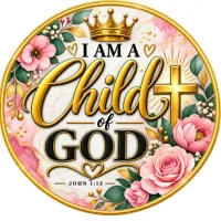 Faith Inspired Fridge Magnets – I Am A Child Of God