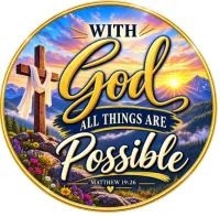 Faith Inspired Fridge Magnets – With God All Things Are Possible