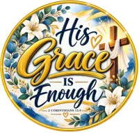 Faith Inspired Fridge Magnets – His Grace Is Enough