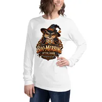 “Spooky Owl” Premium Long Sleeve Tee — BOOMERBING AFTER DARK™ – Image 3