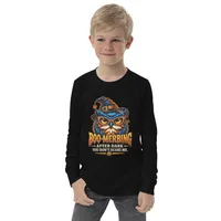 “You Don’t Scare Me” Youth Long Sleeve Tee — BOOMERBING AFTER DARK™ – Image 3