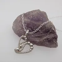Silver Paisley Heart Pendant – Image 1