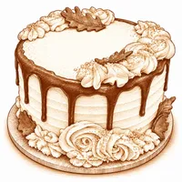 6” Fall Maple Spice Cake – Image 1