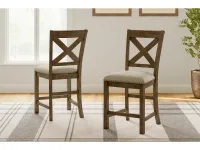 Robbinsdale Upholstered Barstool (2/CN) – Beige- D631-124