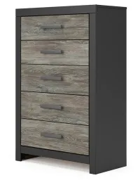 Broachmyn Five Drawer Chest – Black -PCB1118-46