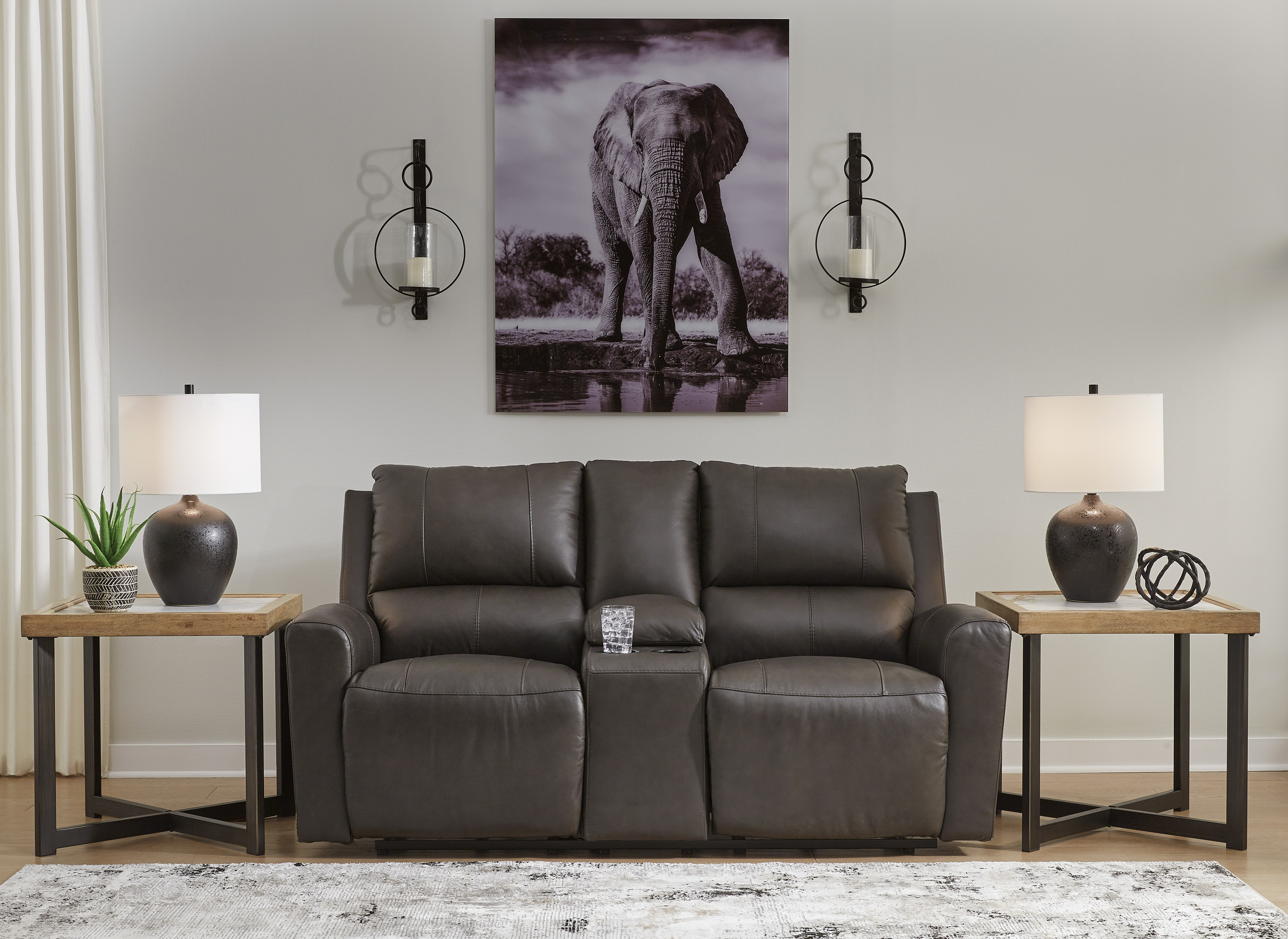 Boxmere DBL REC PWR Loveseat w/Console- U1310096  – Image 6