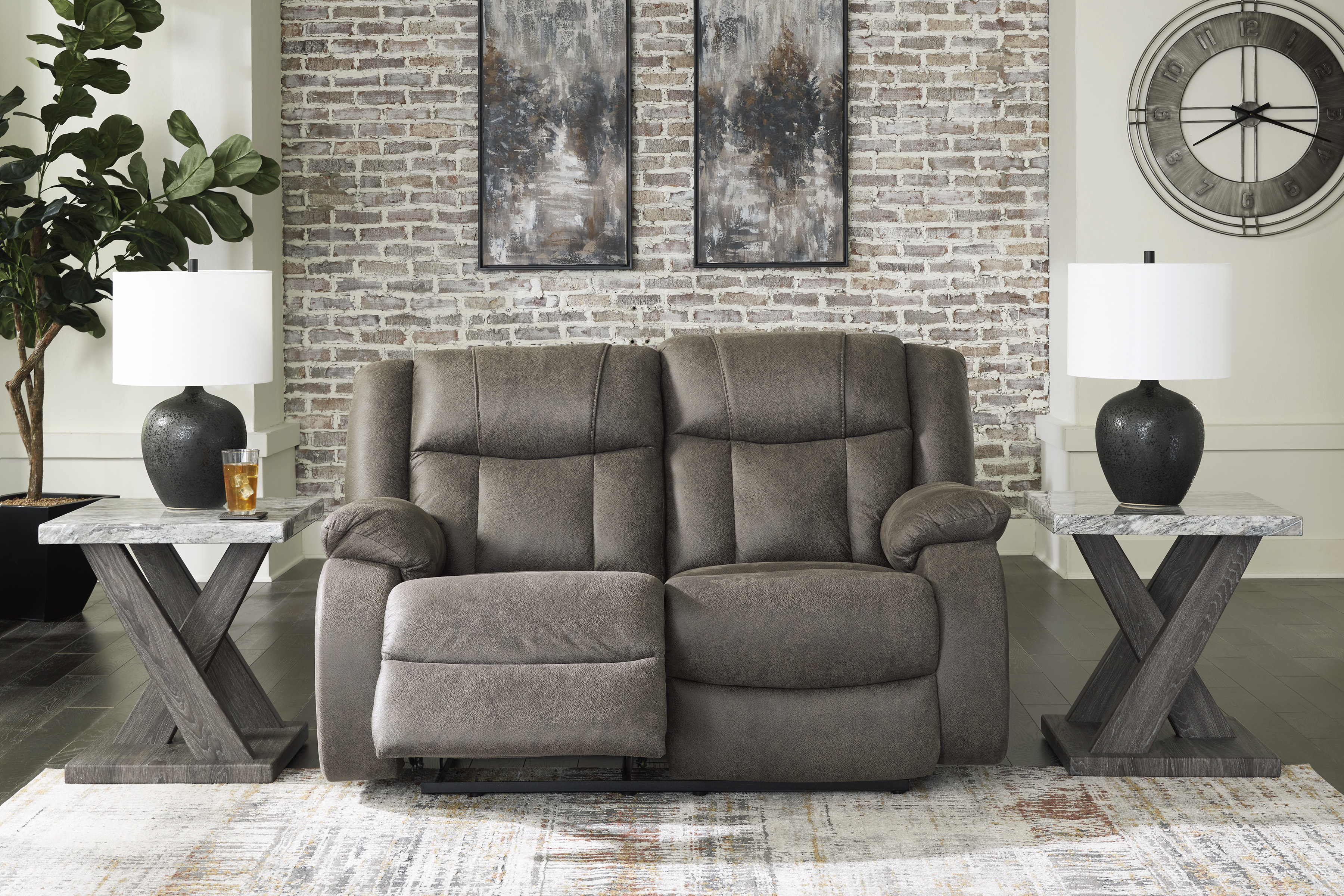 First Base Reclining Loveseat- 6880486  – Image 5