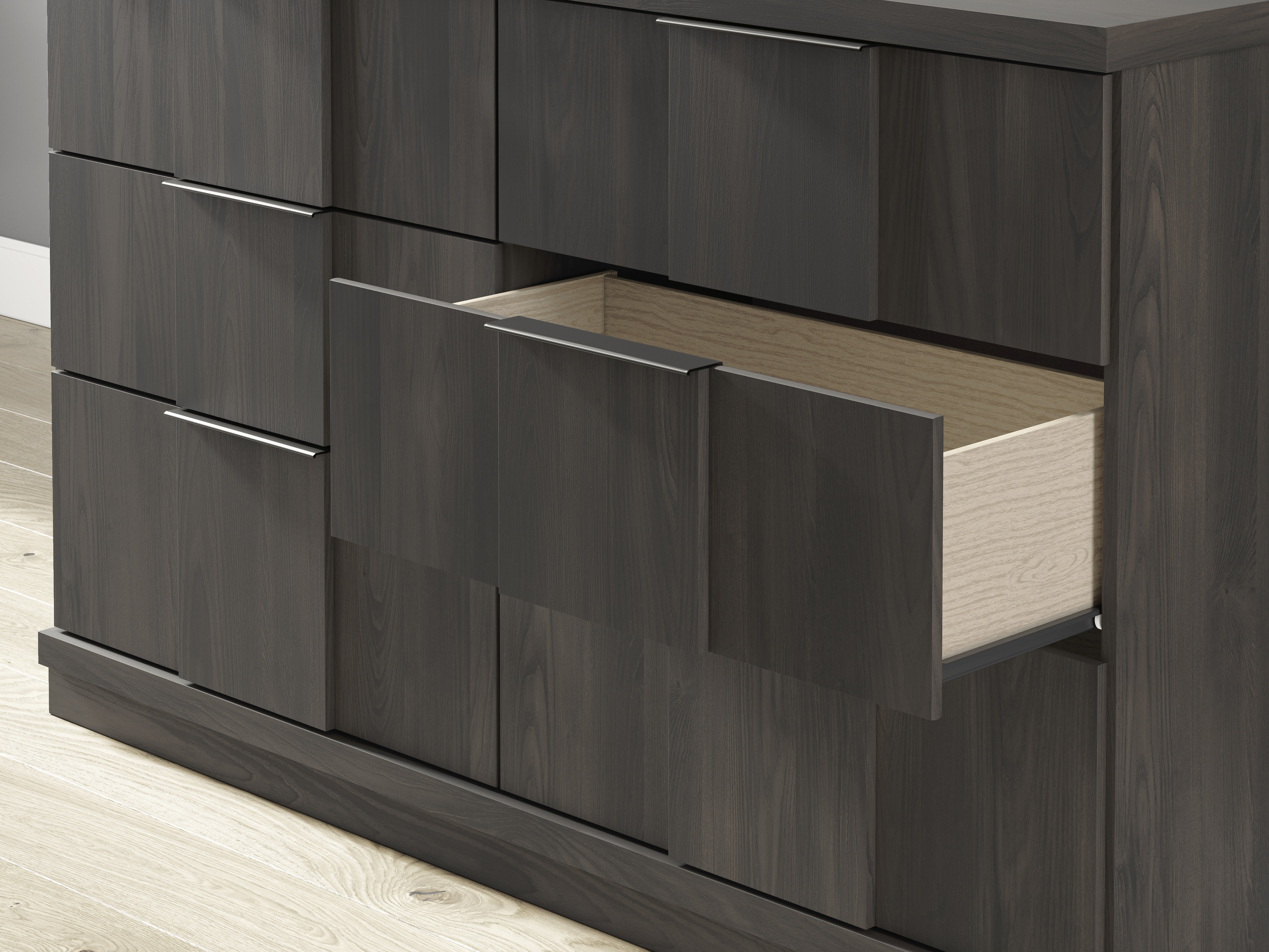 Shaehartin Six Drawer Dresser w/ Mirror- (PCB3167-31, PCB3167-36) – Image 2