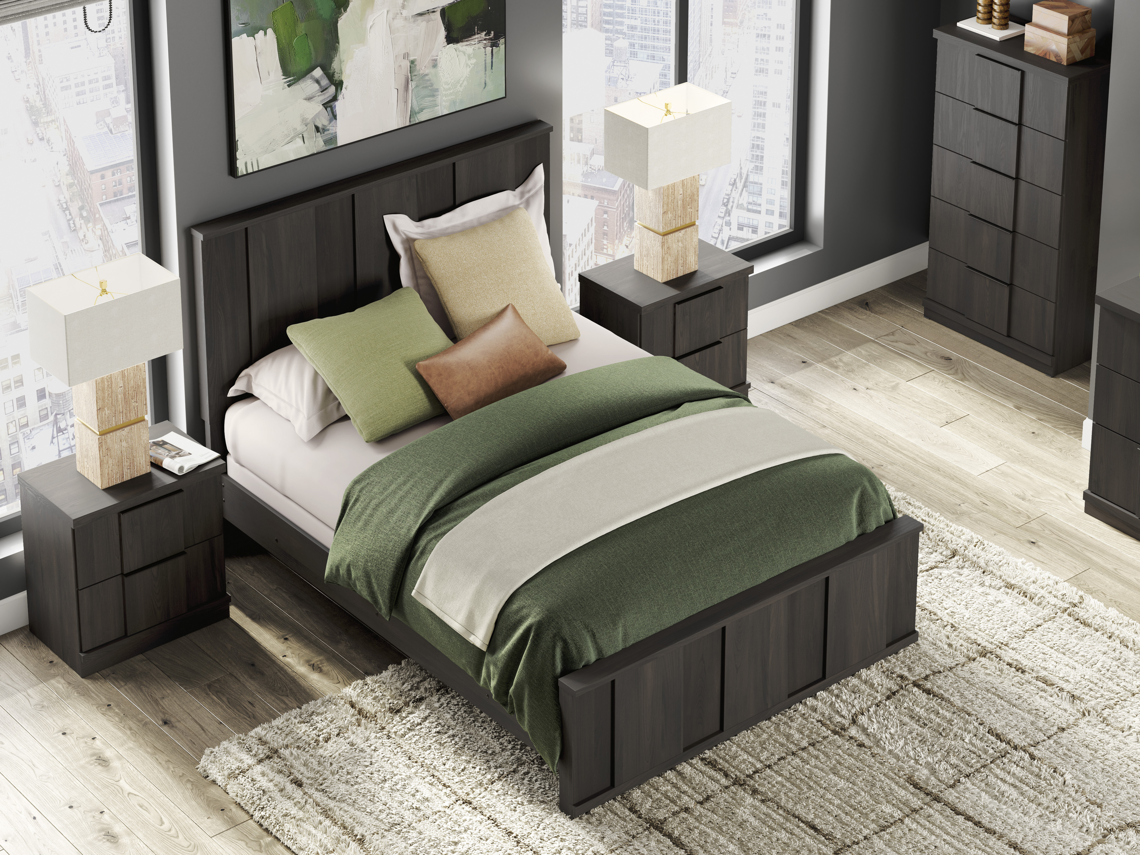 Shaehartin Queen Panel Bedframe- PCB3167-57, PCB3167-54, PCB3167-96 – Image 2