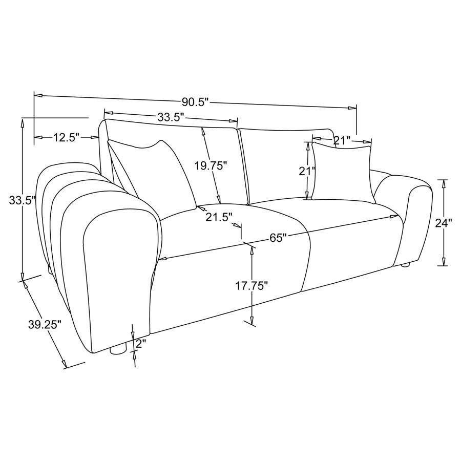 Burnett Wide Arm Sofa – Image 11