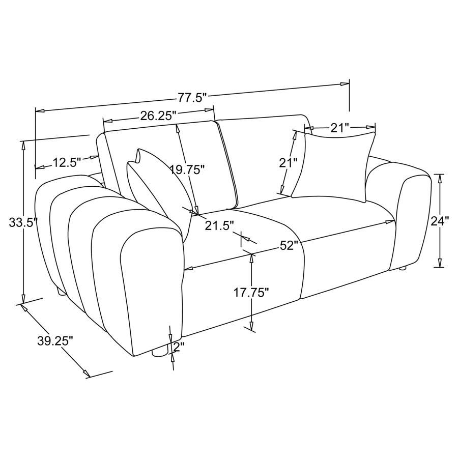 Burnett Wide Arm Loveseat – Image 11