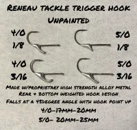 Reneau Tackle Trigger Hook – 4/0, 1/8oz, Unpainted