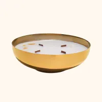 Summer Herbs & Cilantro – 32 oz Gold Bowl