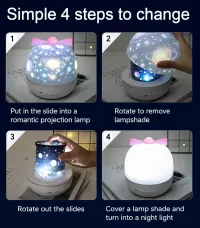 360° Galaxy Star Ocean Projector Lamp with 21 Projection Films USB Night Light for Kids Room – Image 6