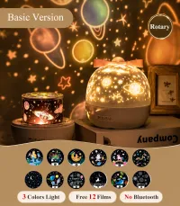 360° Galaxy Star Ocean Projector Lamp with 21 Projection Films USB Night Light for Kids Room – Image 8