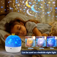 360° Ocean & Star Night Light Projector USB Jellyfish Galaxy Lamp for Kids Room – Image 3