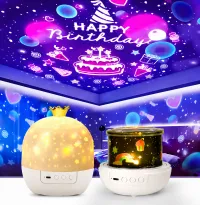 360° Ocean & Star Night Light Projector USB Jellyfish Galaxy Lamp for Kids Room – Image 6