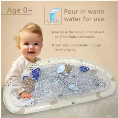 Baby Water Play Mat Inflatable Tummy Time Activity Sensory Playmat for Crawling & Development – Image 8