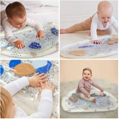 Baby Water Play Mat Inflatable Tummy Time Activity Sensory Playmat for Crawling & Development – Image 2