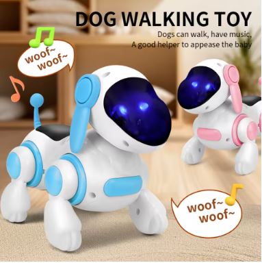 Interactive Robotic Dog Walking Toy with Lights Music & Sound for Kids – Image 1